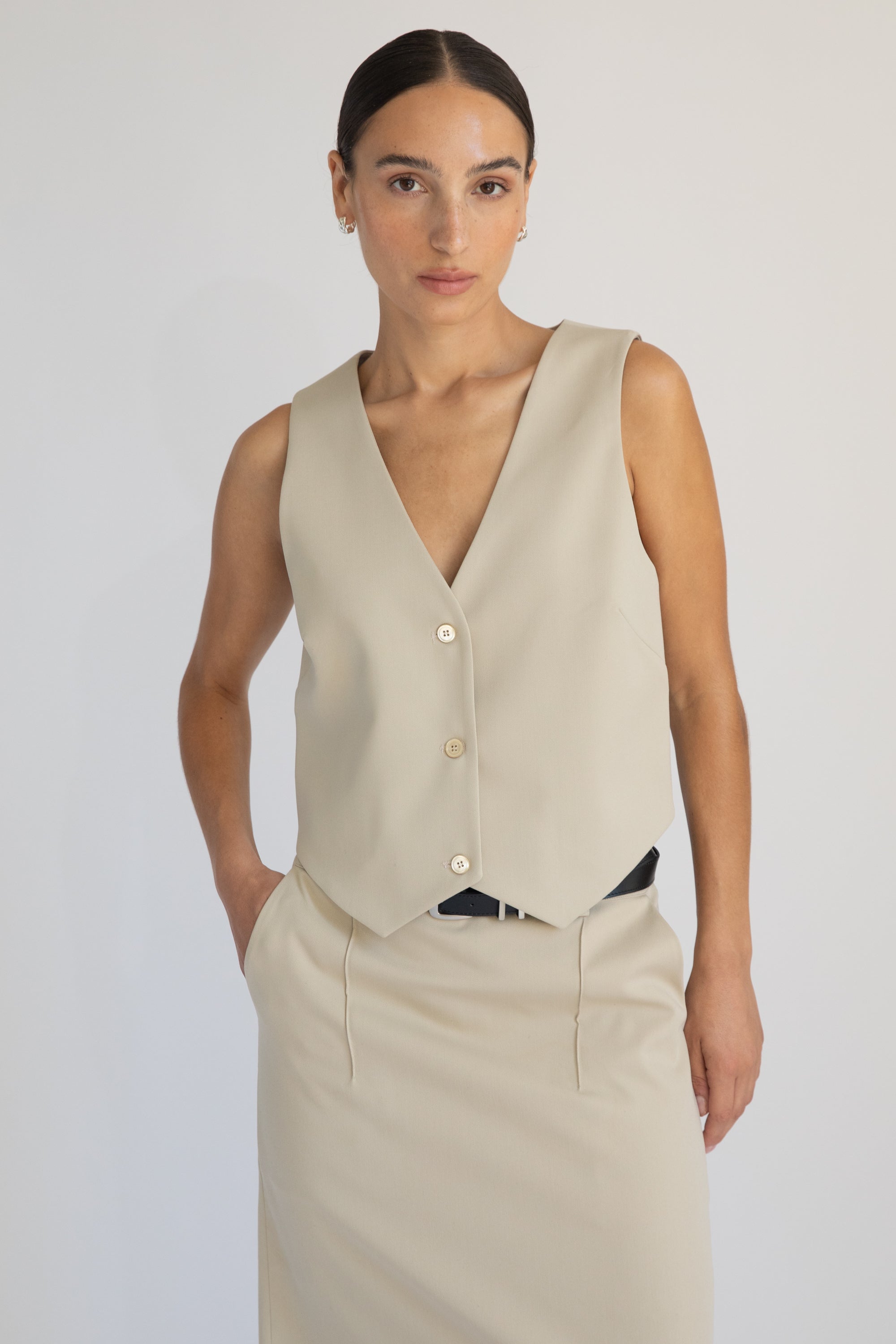 Tencel Vest - Almina Concept 