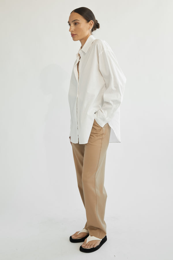 High Waisted Straight Leg Trousers - Almina Concept