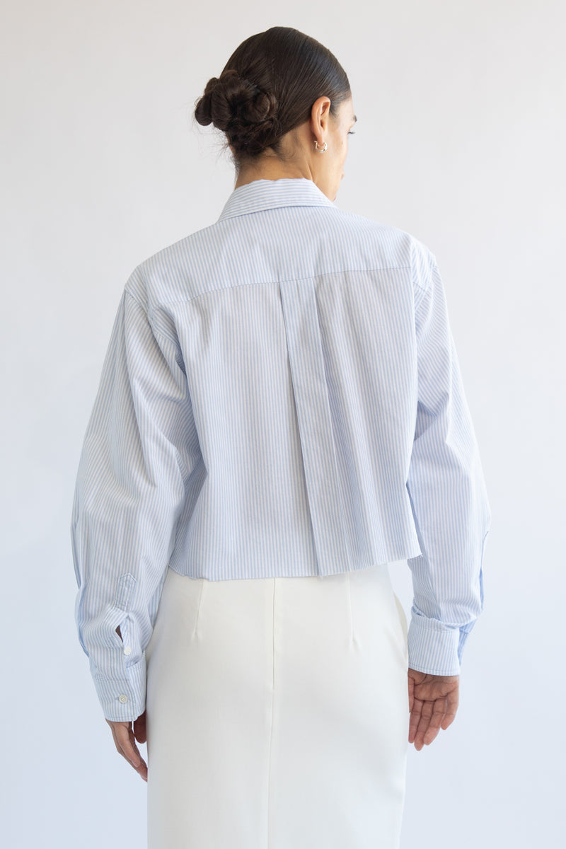 Cropped Long Sleeve Shirt - Almina Concept