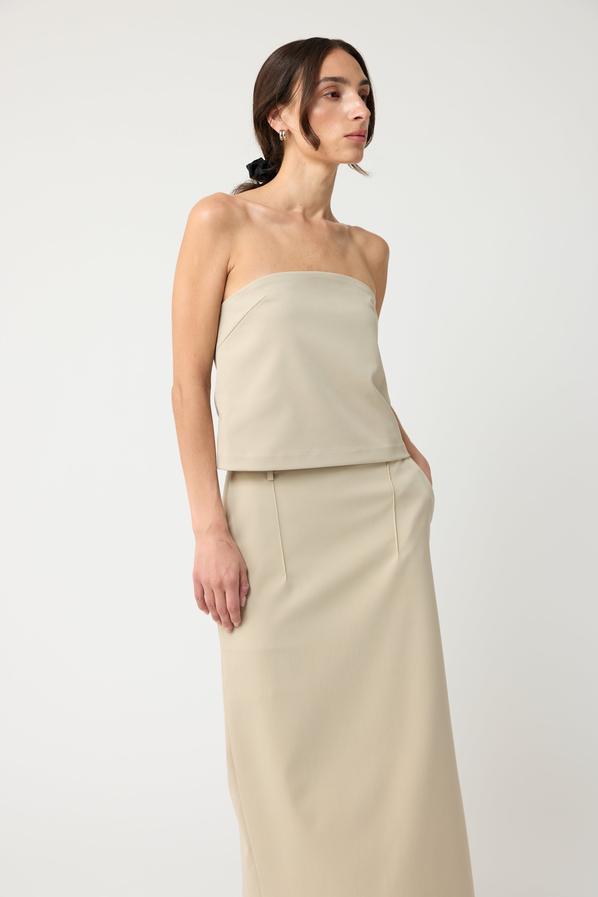 Strapless Tencel Top - Almina Concept 