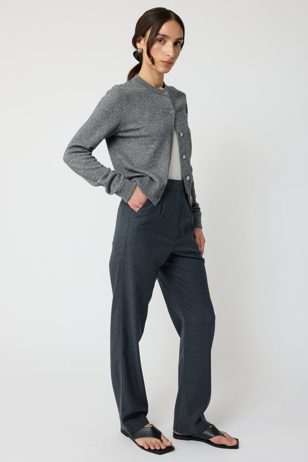 High Waisted Straight Leg Trousers