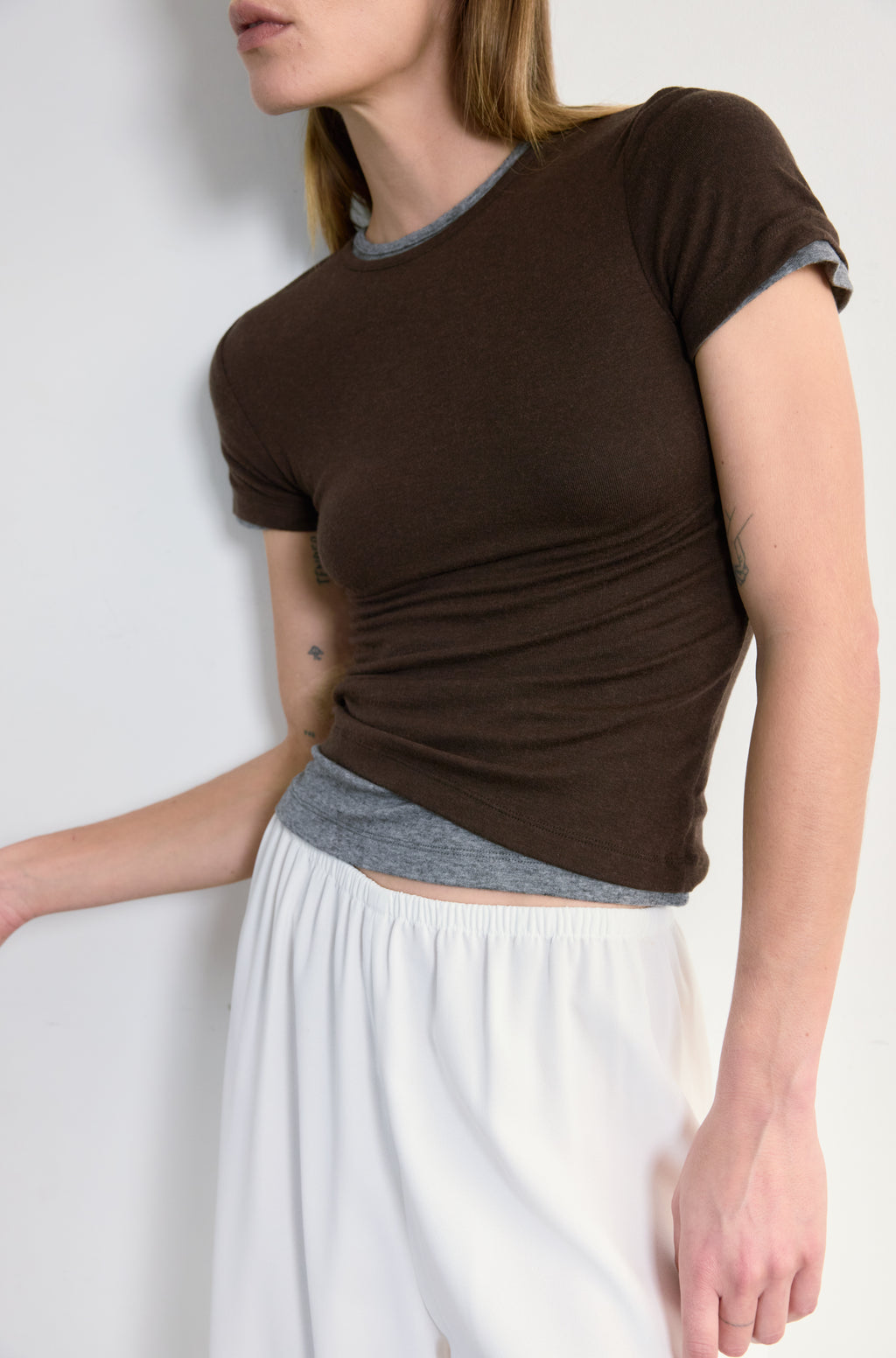 Short Sleeve Knit Top - Almina Concept 