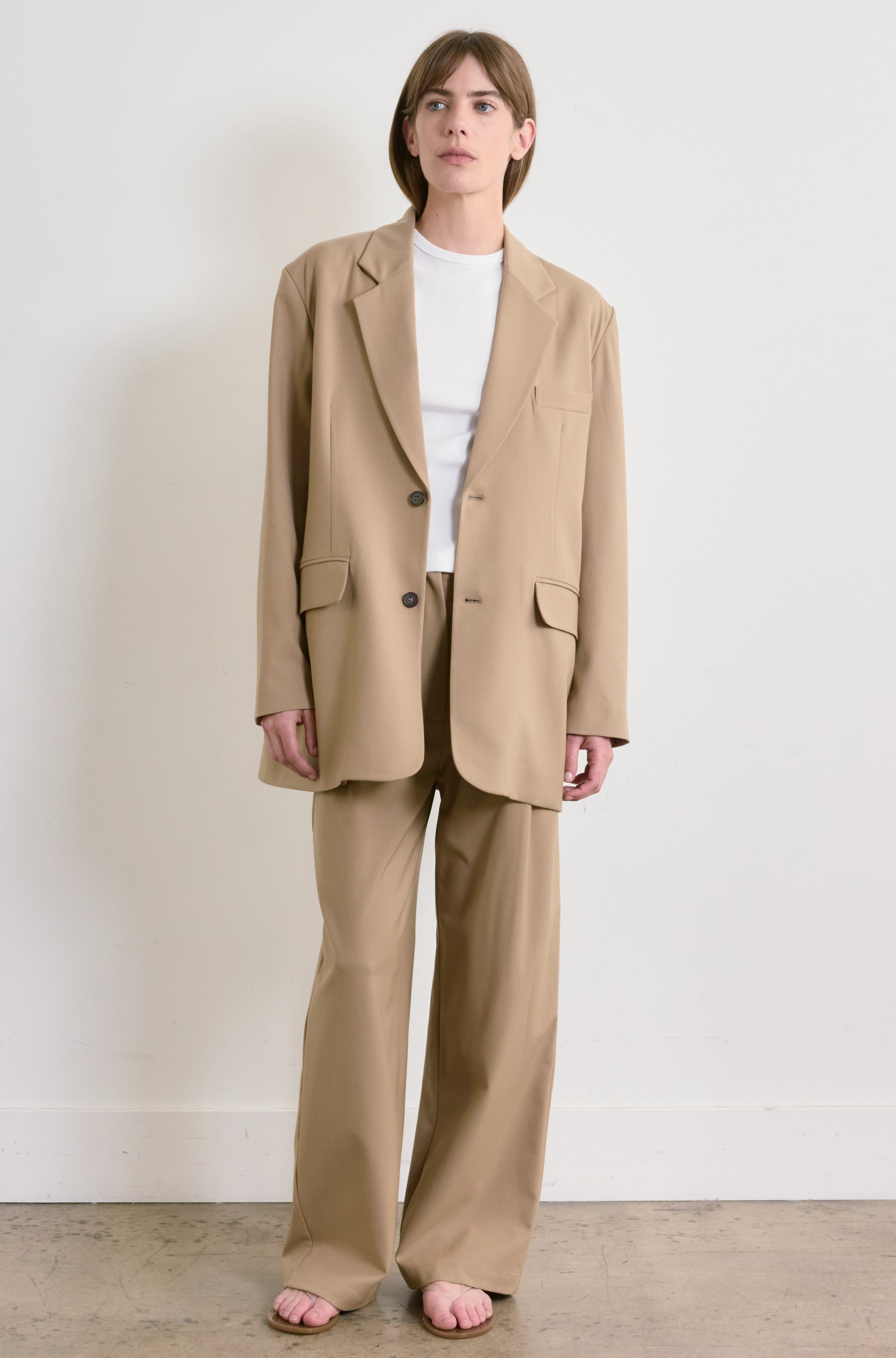 Oversized Double Button Blazer - Almina Concept 