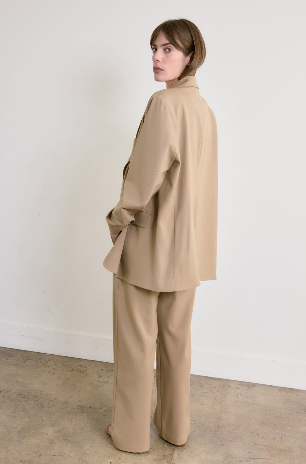 Oversized Double Button Blazer - Almina Concept 