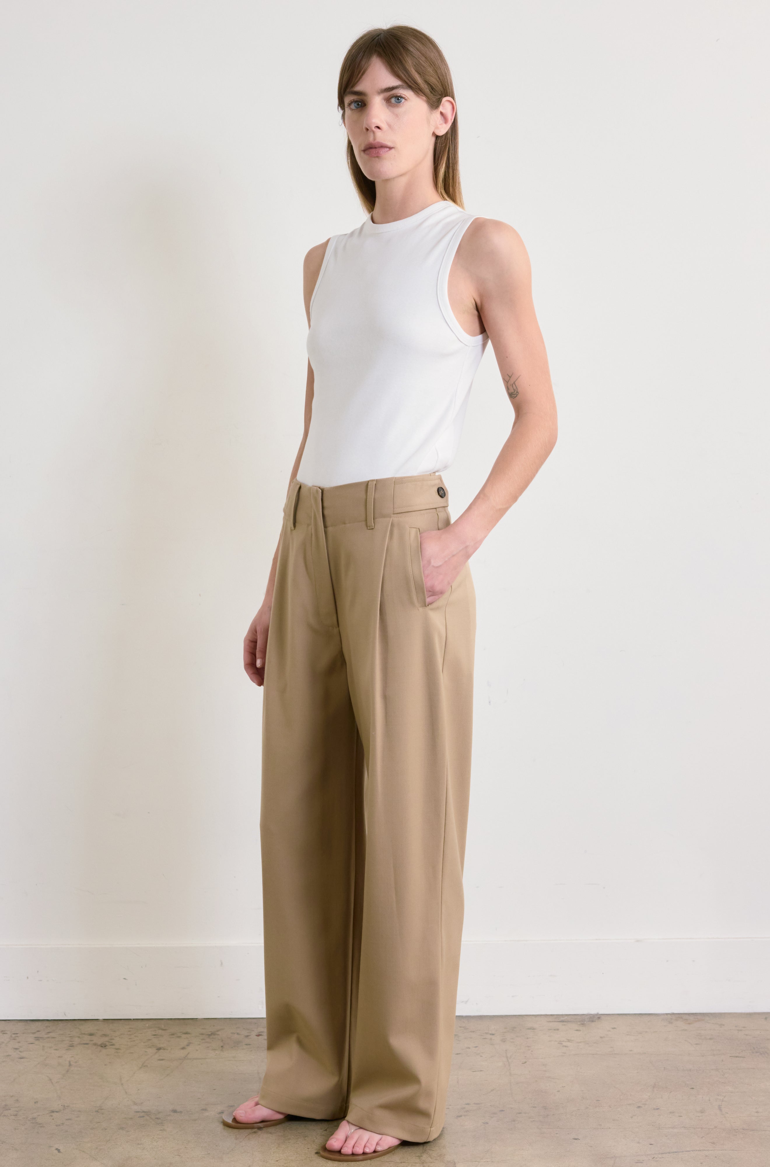 Adjustable Waist Trousers - Almina Concept 