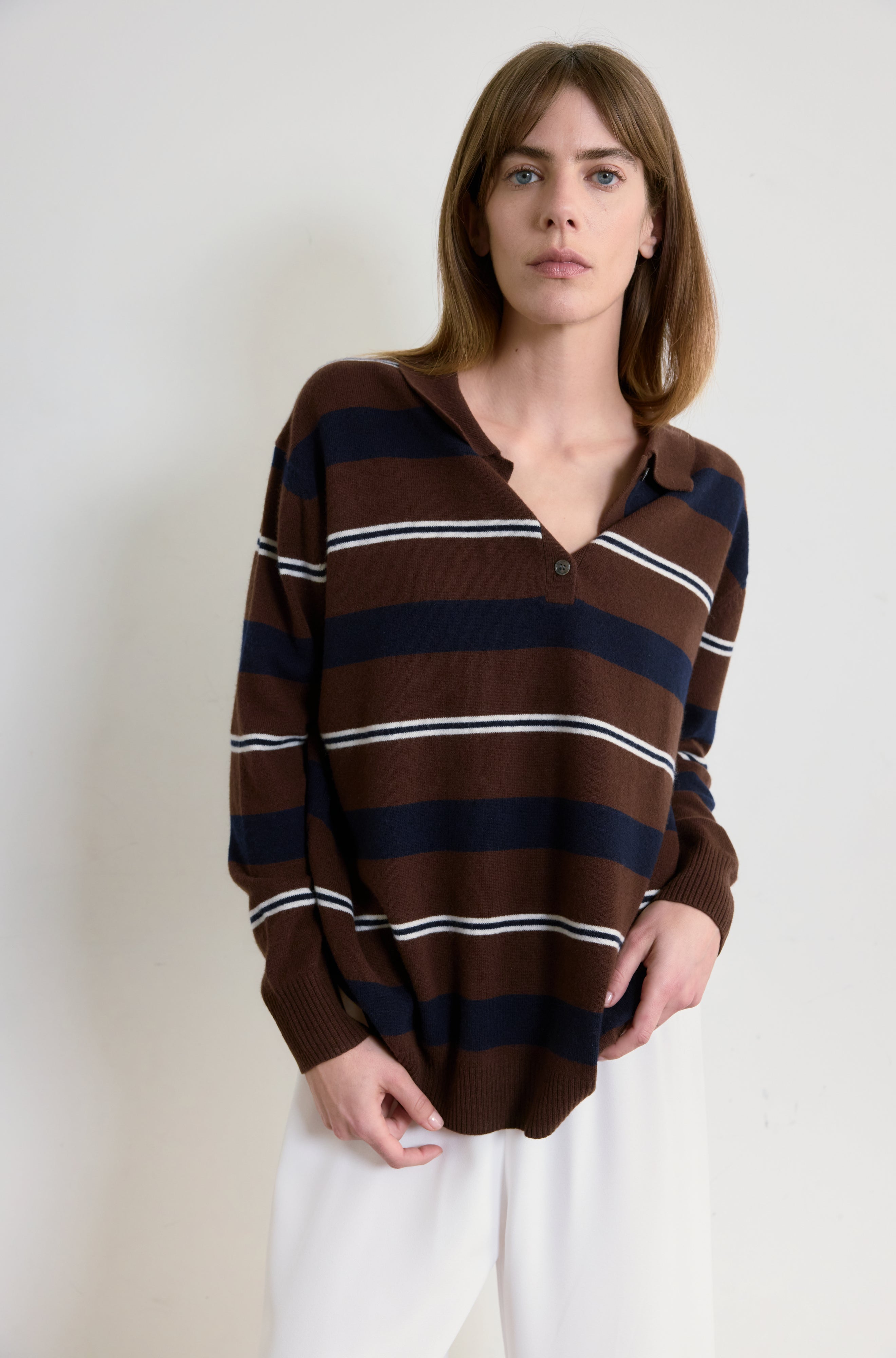 Lightweight Wool Polo - Almina Concept 