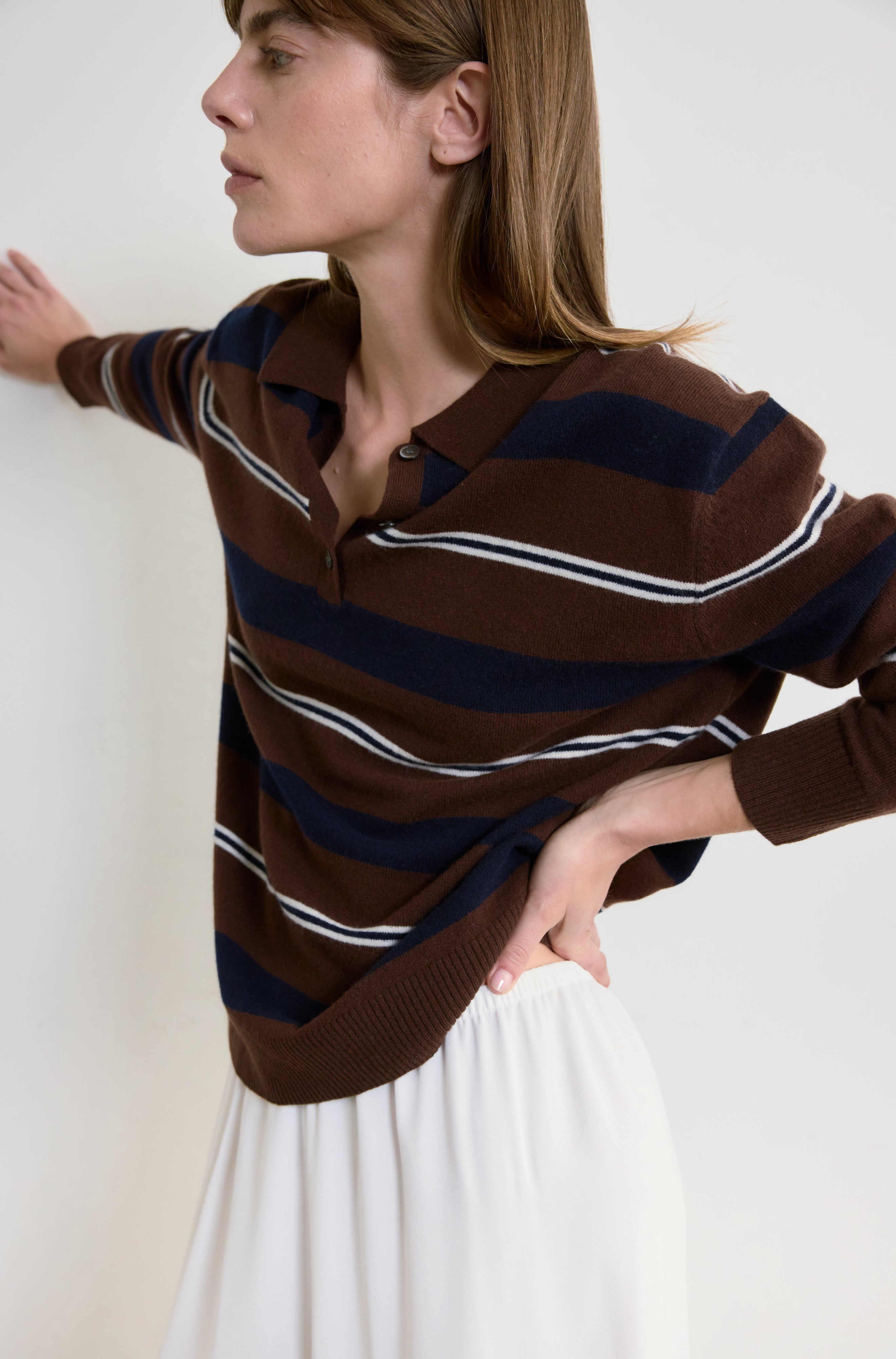 Lightweight Wool Polo - Almina Concept 