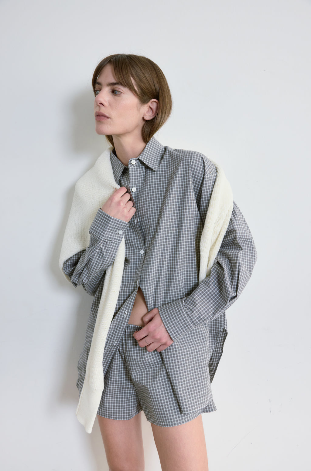 Oversized Cotton Shirt - Almina Concept 