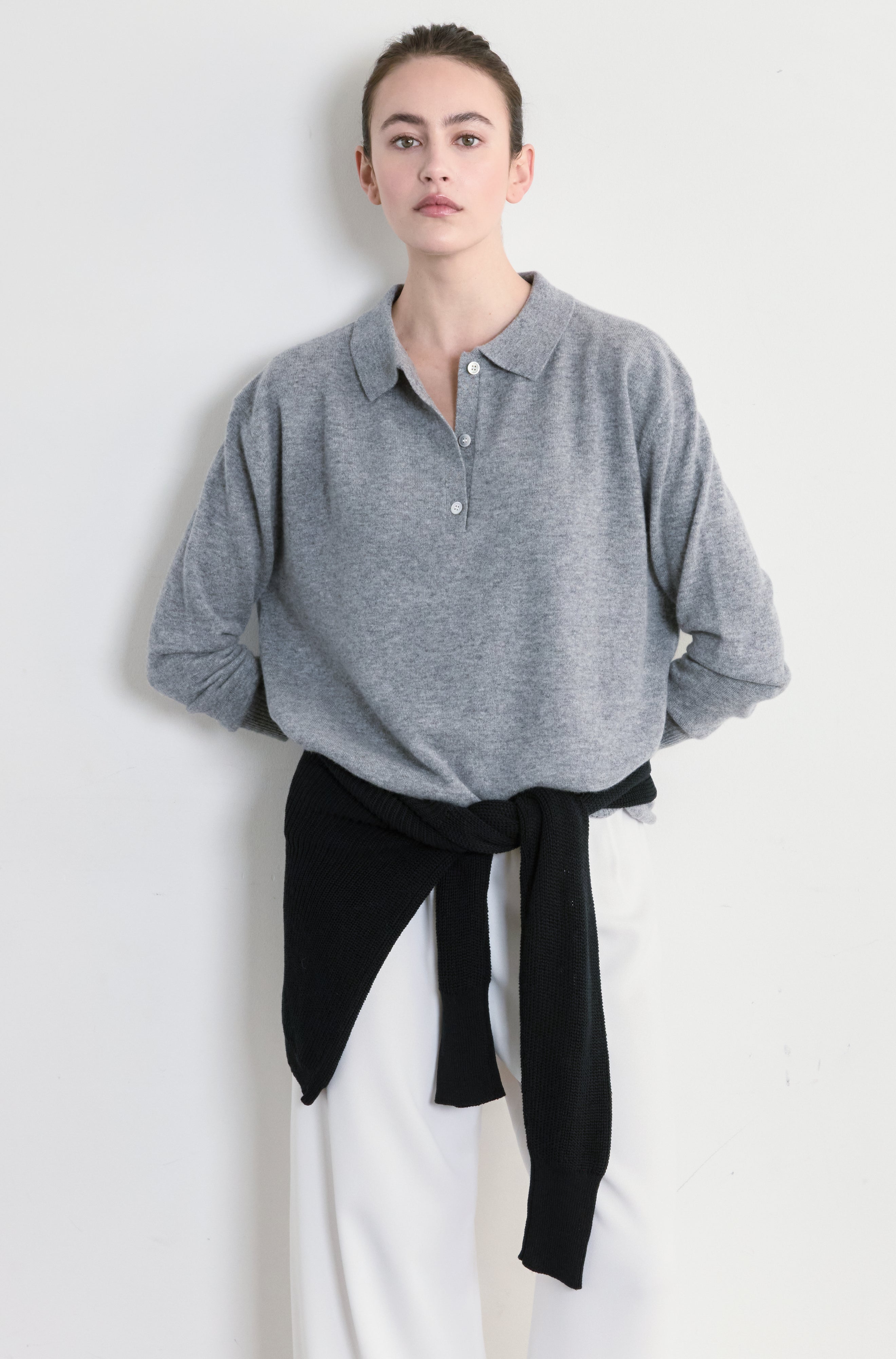 Lightweight Wool Polo - Almina Concept 