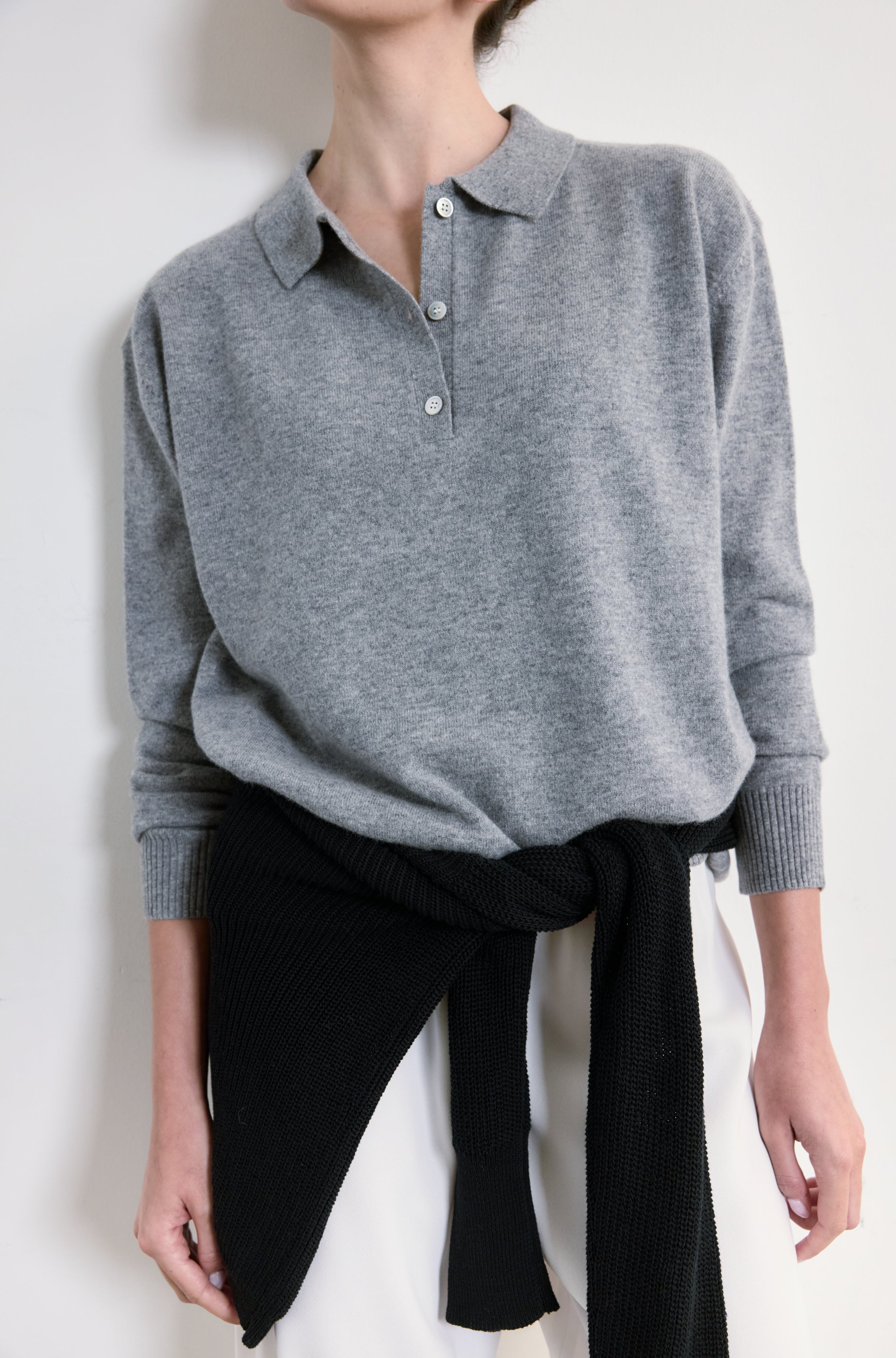 Lightweight Wool Polo - Almina Concept 