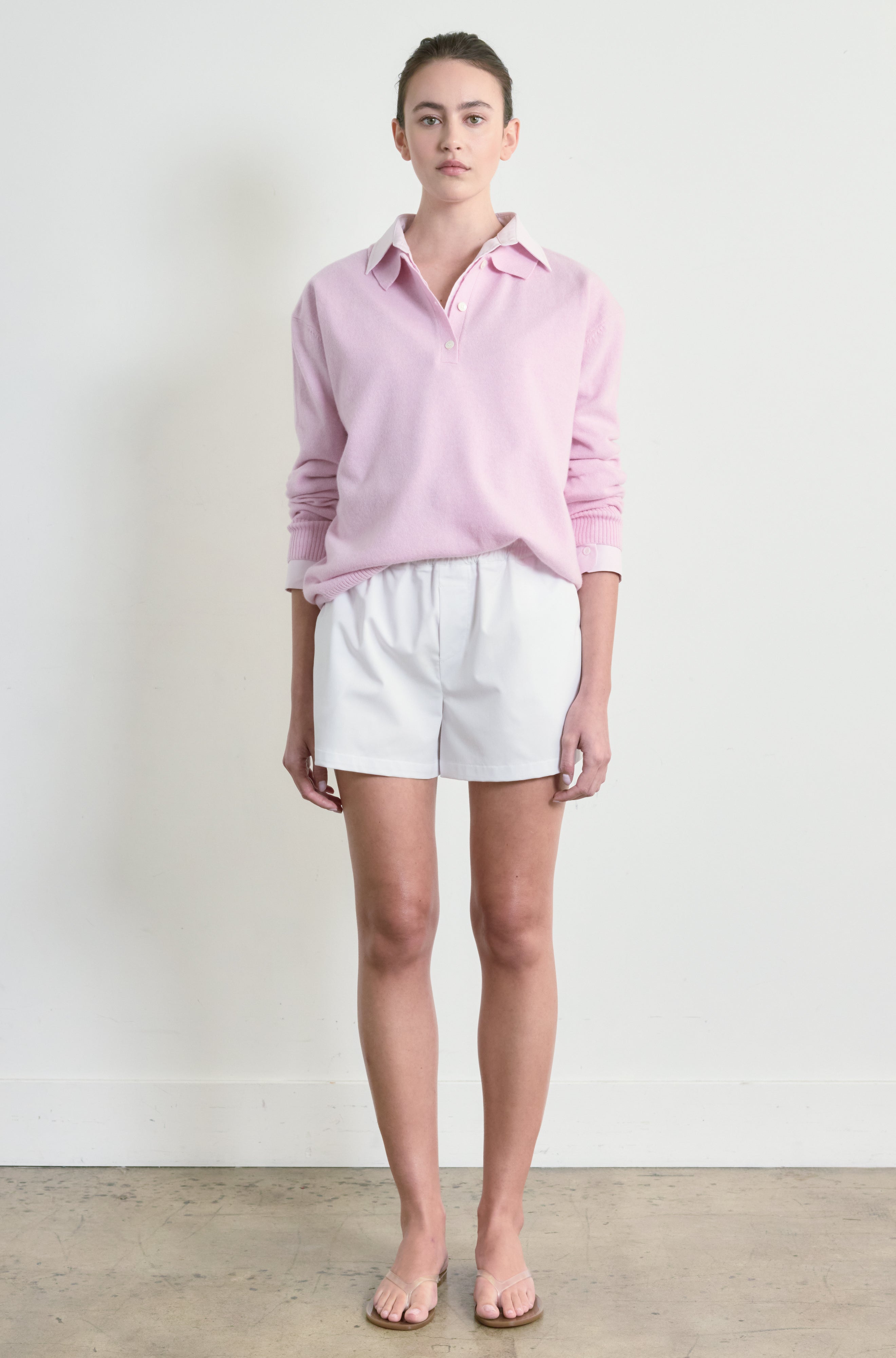 Lightweight Wool Polo - Almina Concept 