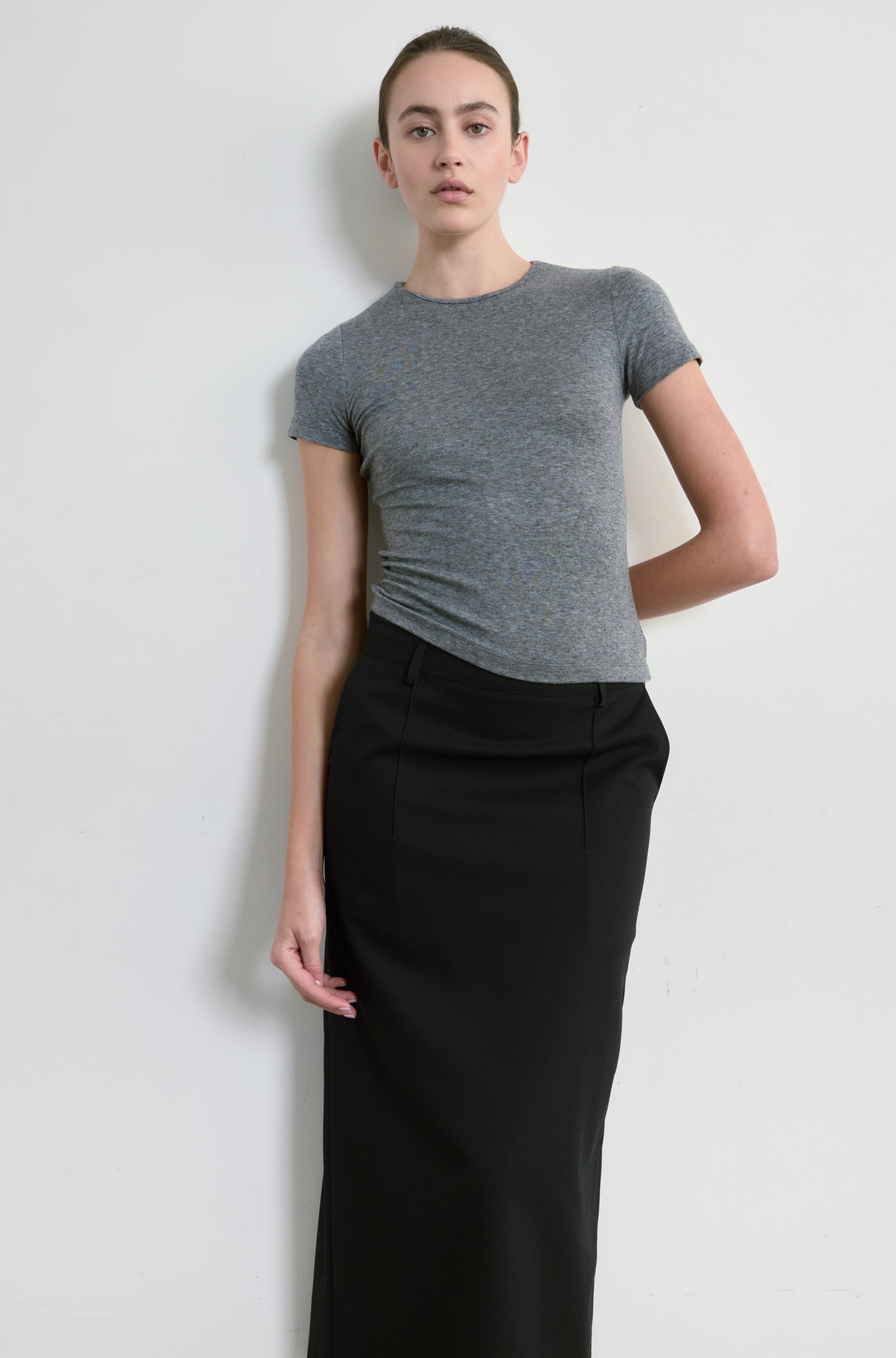 Short Sleeve Knit Top - Almina Concept 