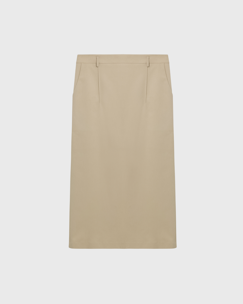 Back Slit Midi Skirt