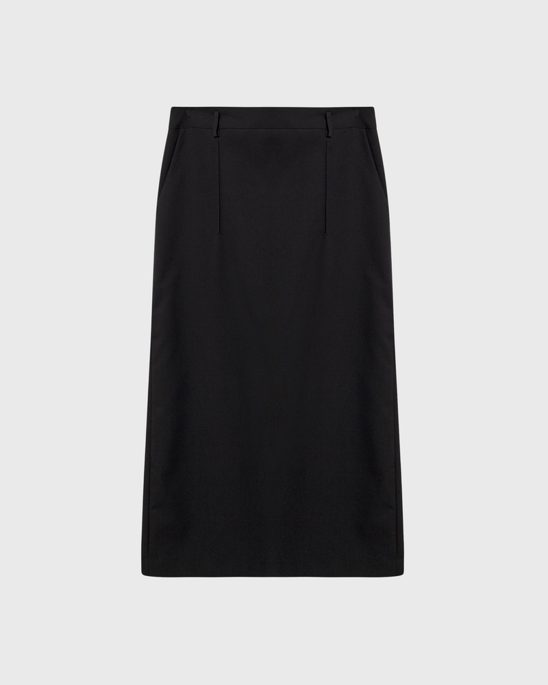 Back Slit Midi Skirt