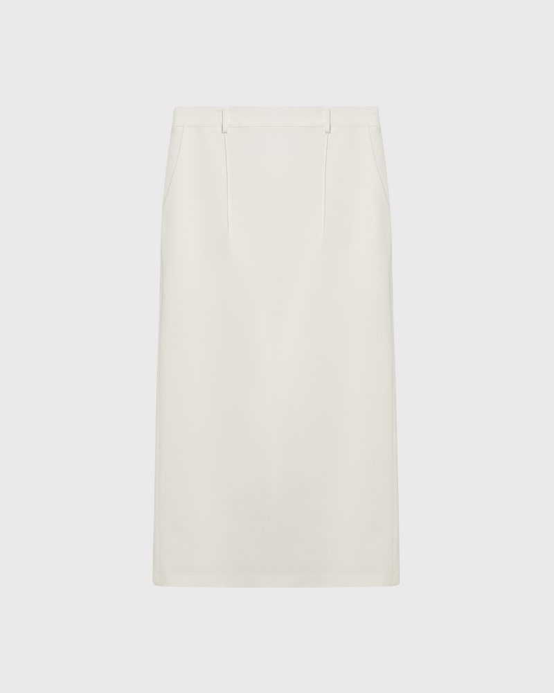 Back Slit Midi Skirt