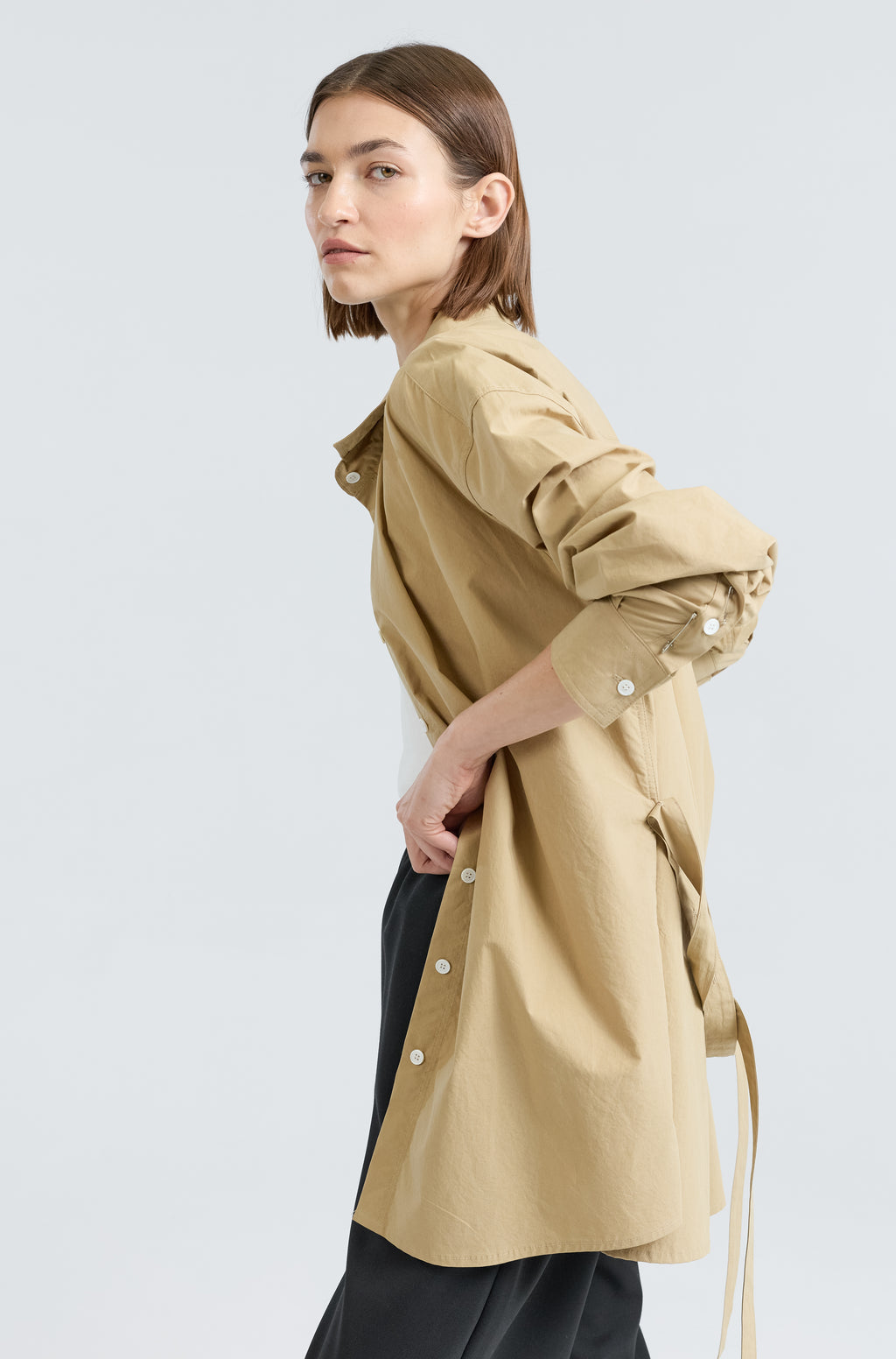 Shirt With Tie Belt - Almina Concept 