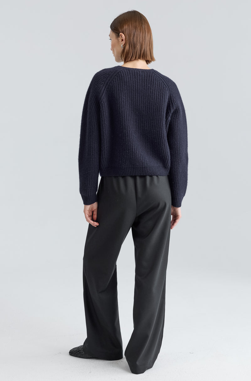 Knit Zip Up Cardigan
