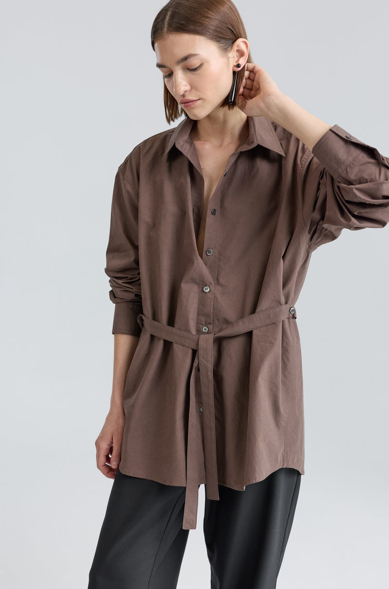 Shirt With Tie Belt