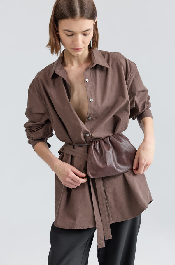 Shirt With Tie Belt
