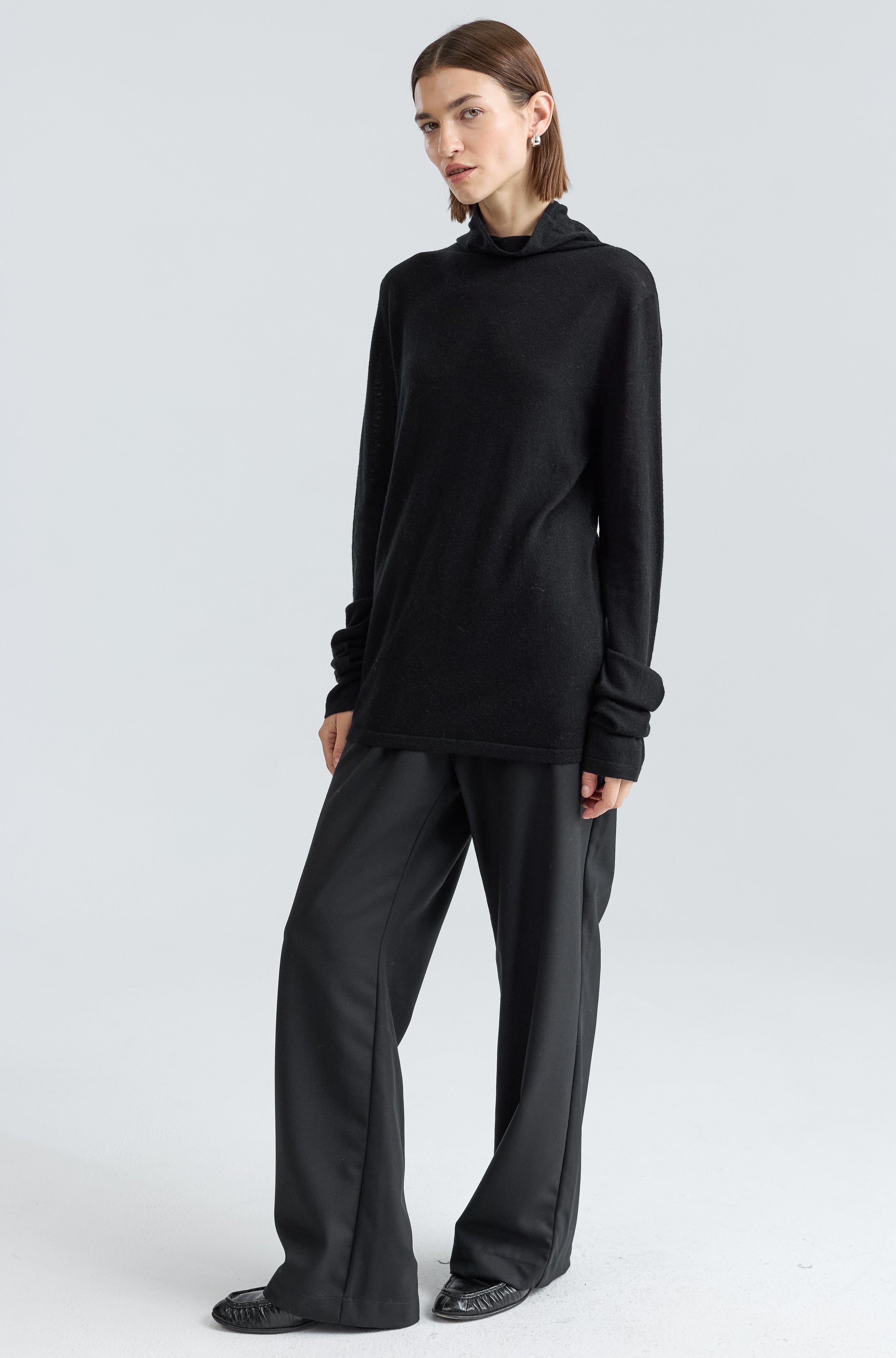 Funnel Wool/Cash Turtleneck - Almina Concept 
