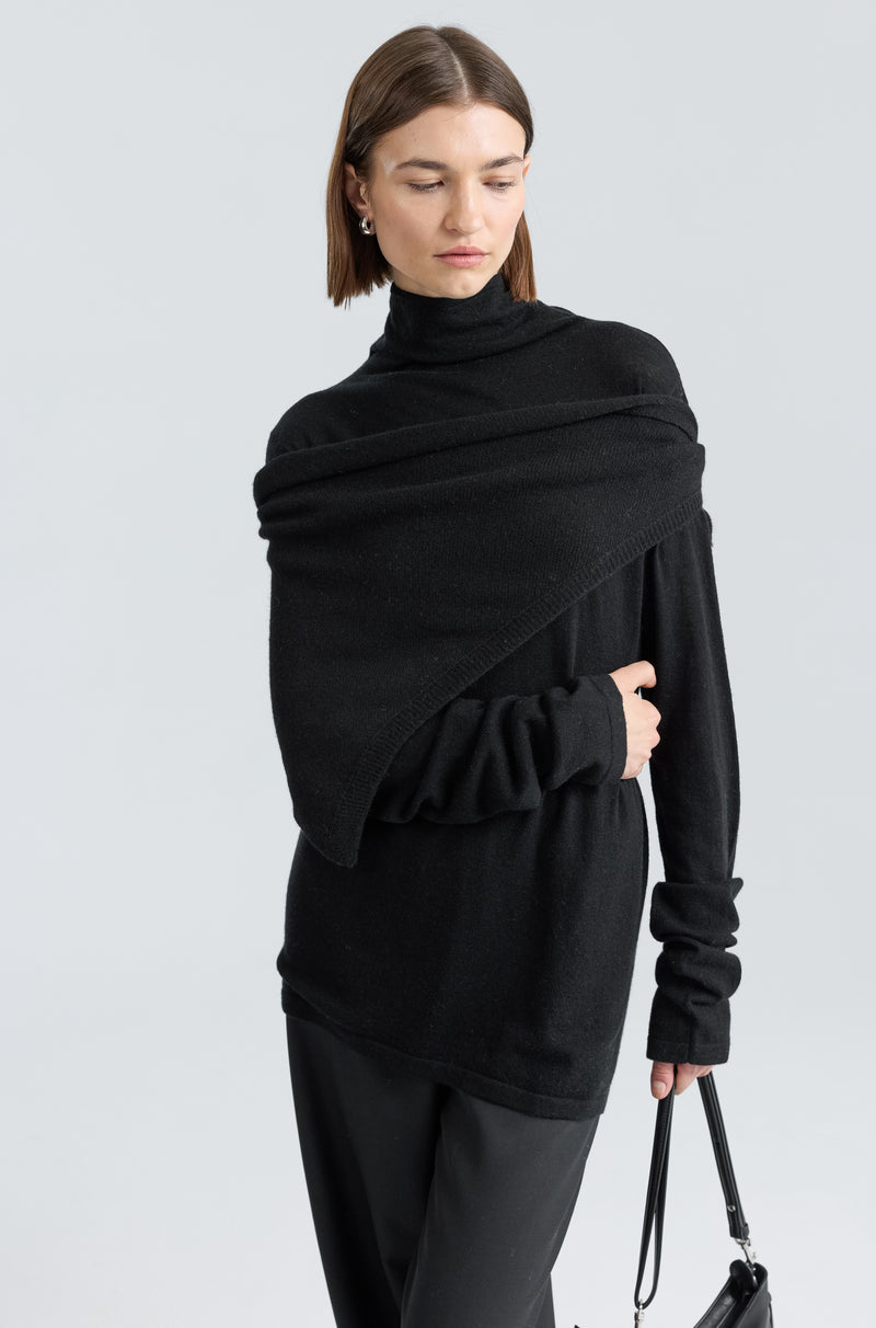 Funnel Wool/Cash Turtleneck