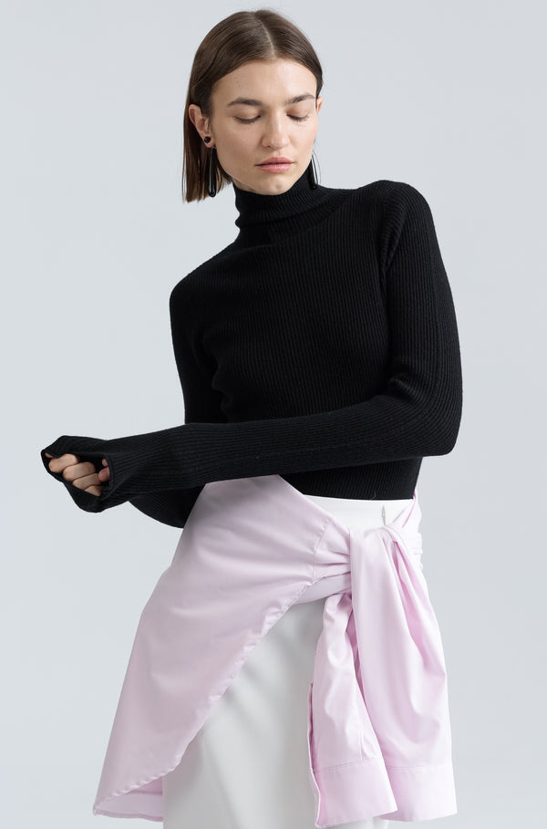 Slim Ribbed Turtleneck