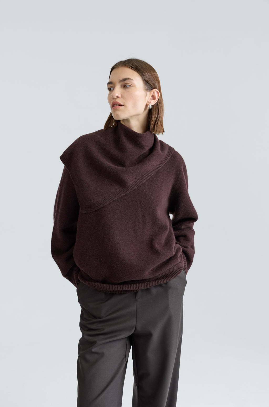 Wool V Neck Sweater - Almina Concept 