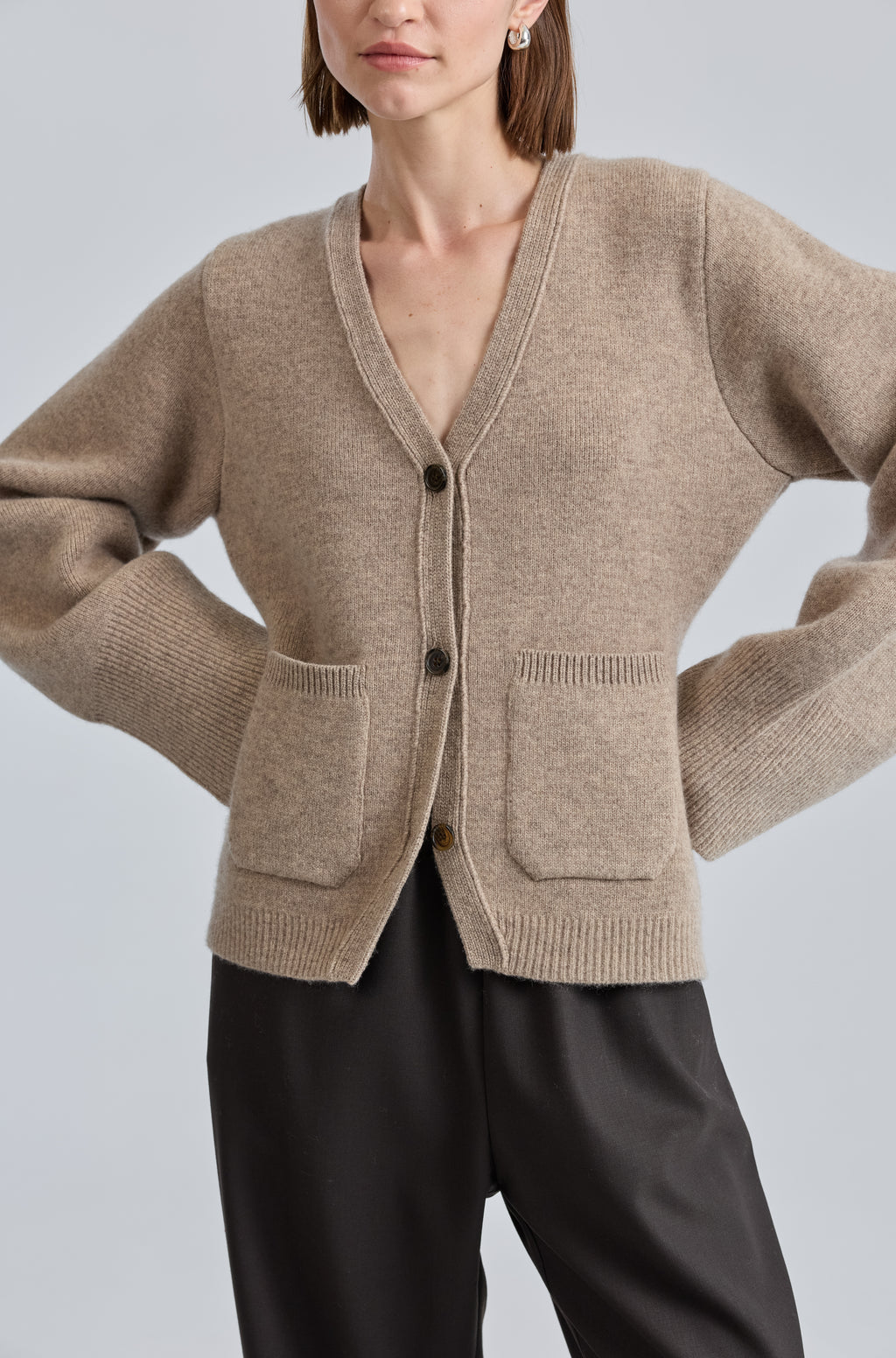 V Neck Cardigan - Almina Concept 