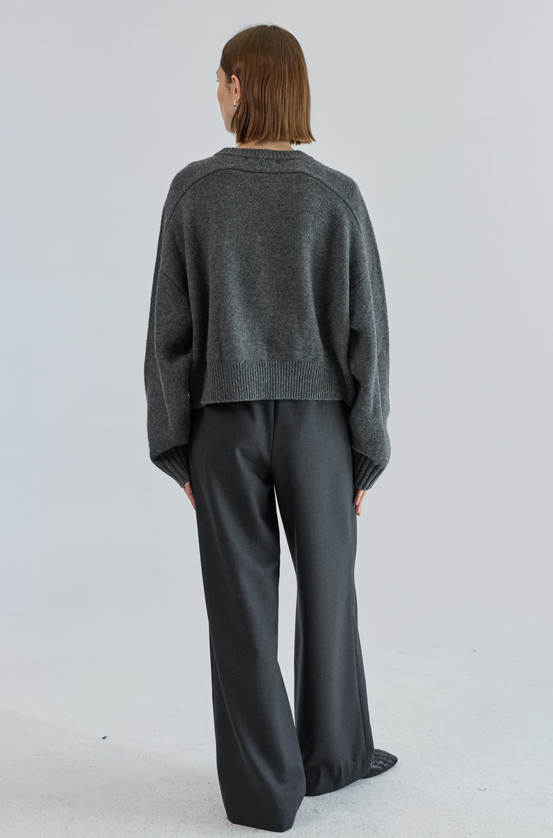 Cropped Wool Sweater