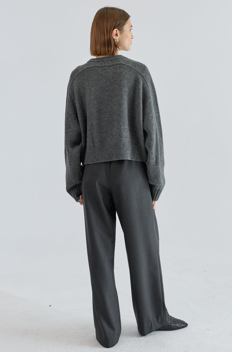 Waist Tie Wool Trousers