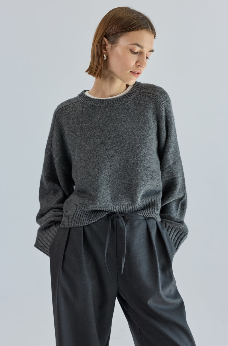 Cropped Wool Sweater
