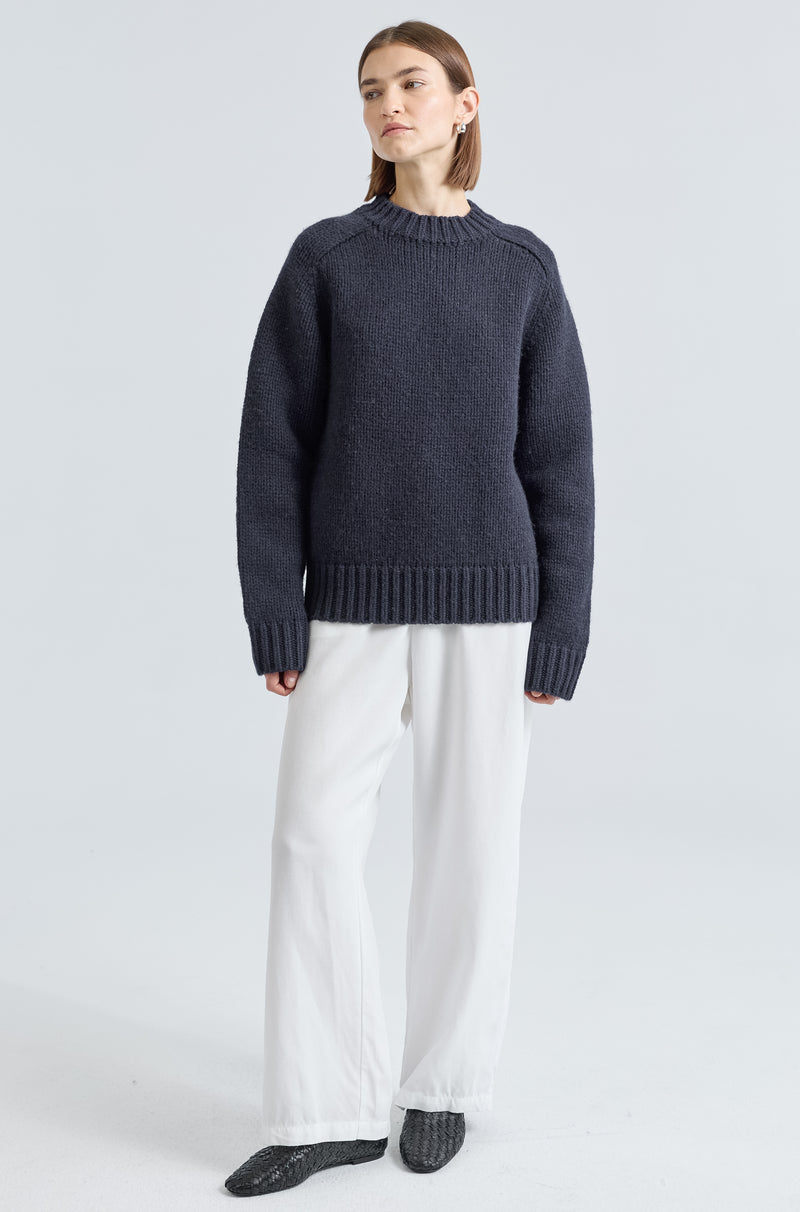 Knit Wool Crewneck Sweater