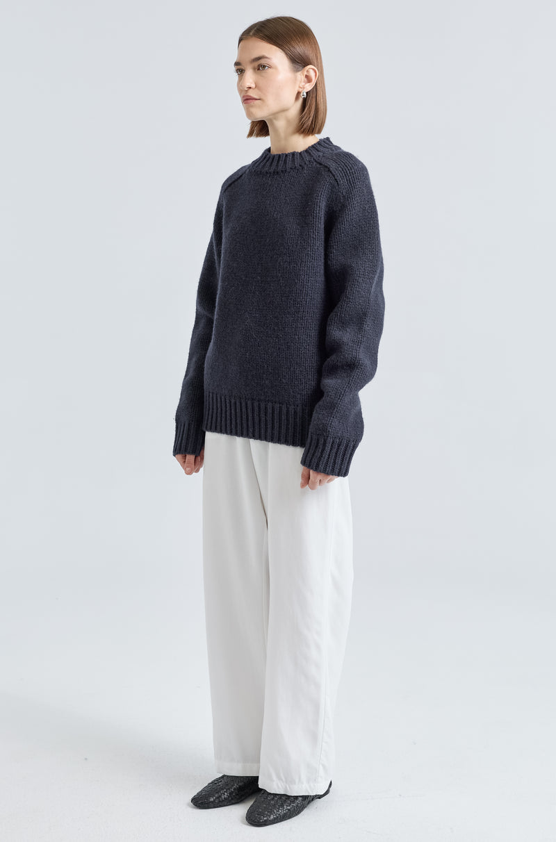 Knit Wool Crewneck Sweater