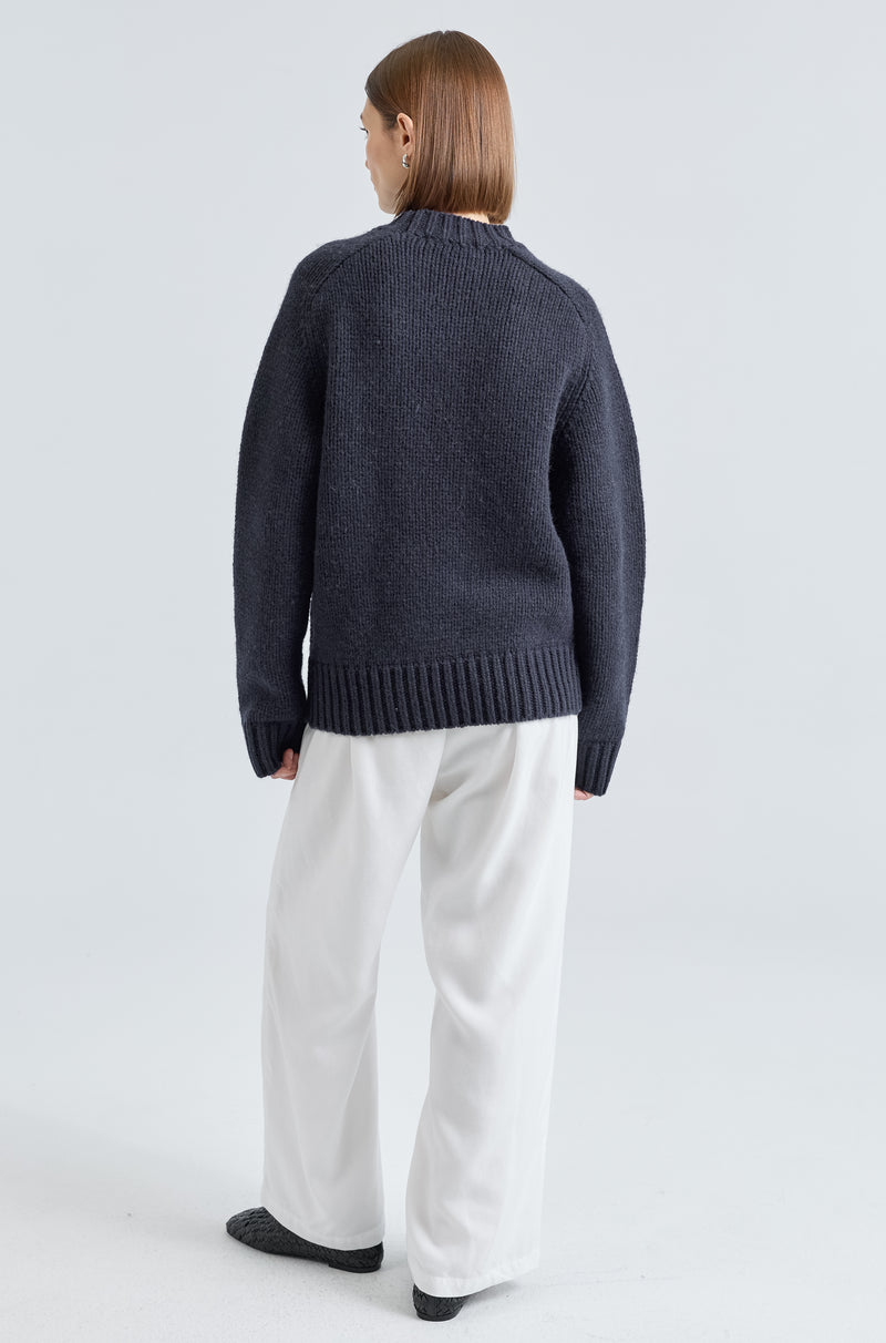 Knit Wool Crewneck Sweater