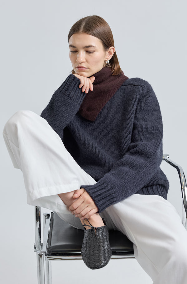 Knit Wool Crewneck Sweater