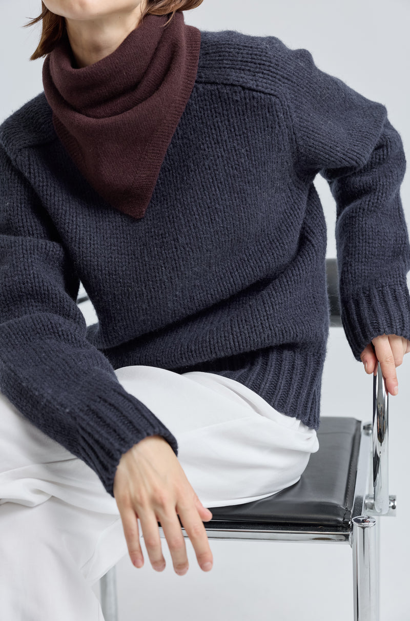 Knit Wool Crewneck Sweater