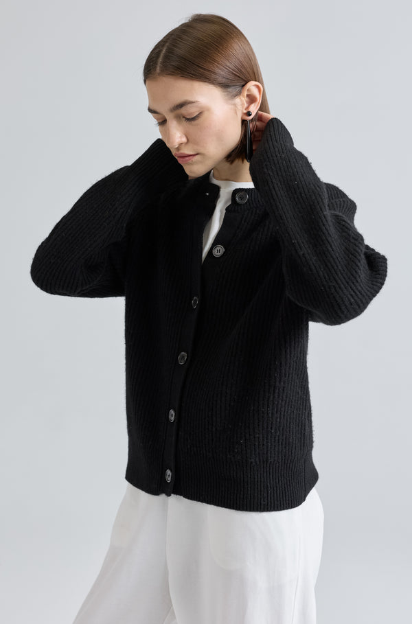 Button Up Wool Cardigan