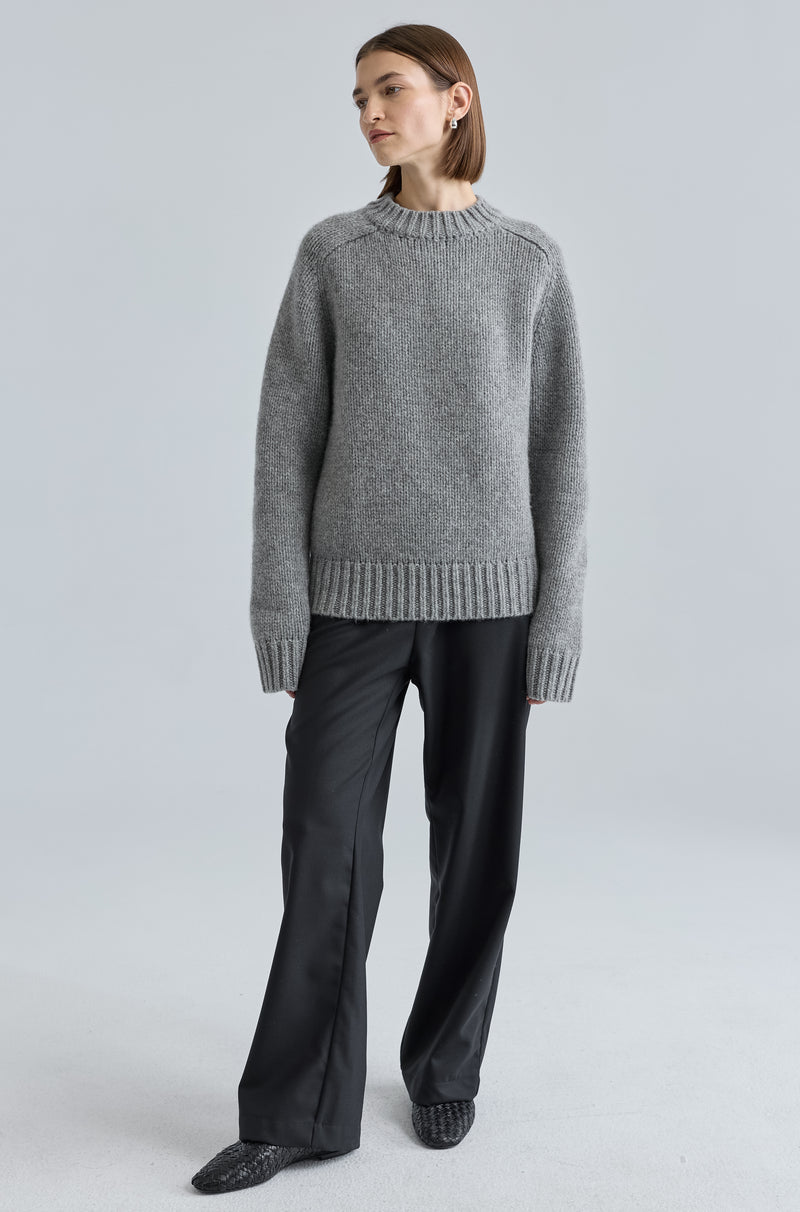 Knit Wool Crewneck Sweater