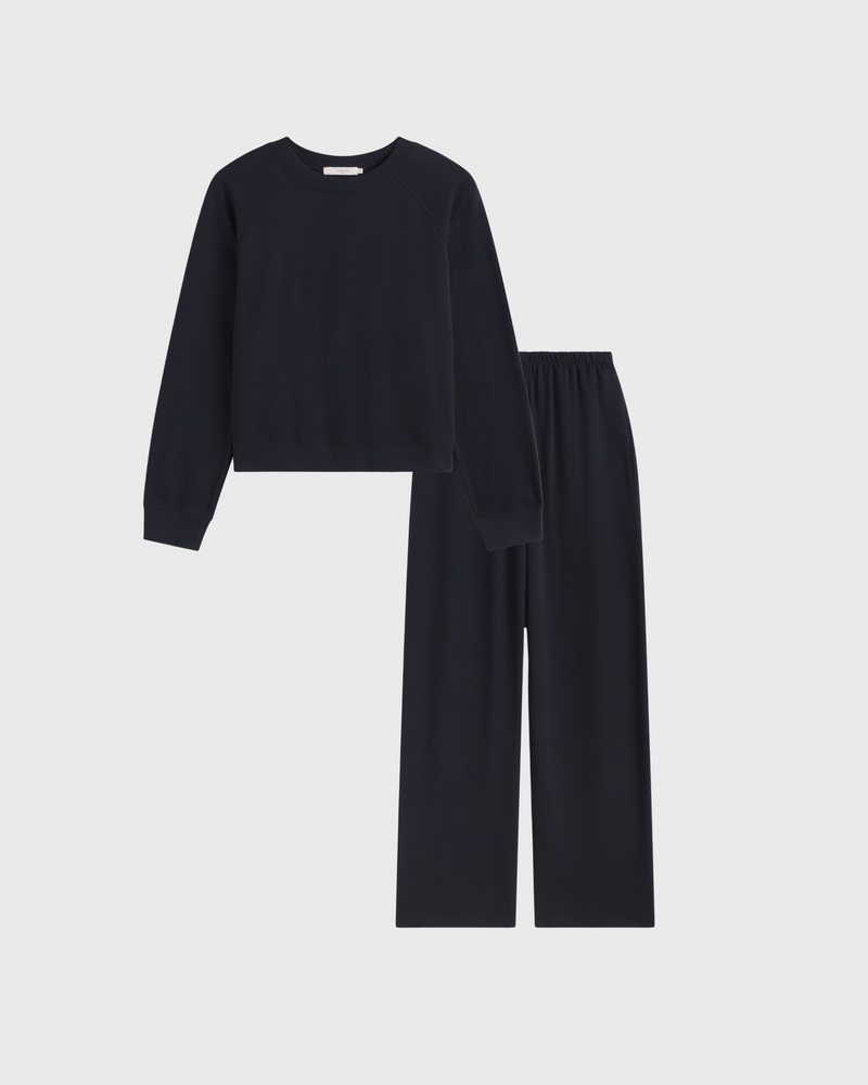 Navy Sweatshirt and Sweatpant Set