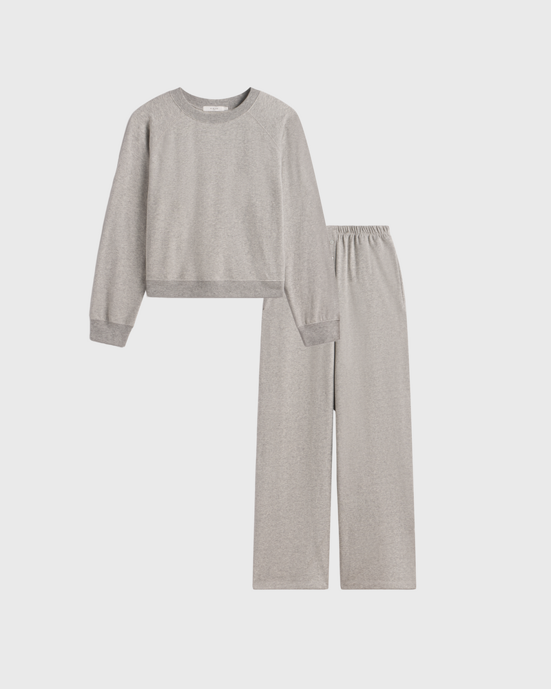 Grey Sweatshirt and Sweatpant Set