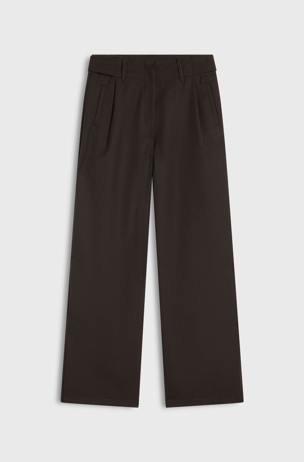 Dark brown pants on a white background