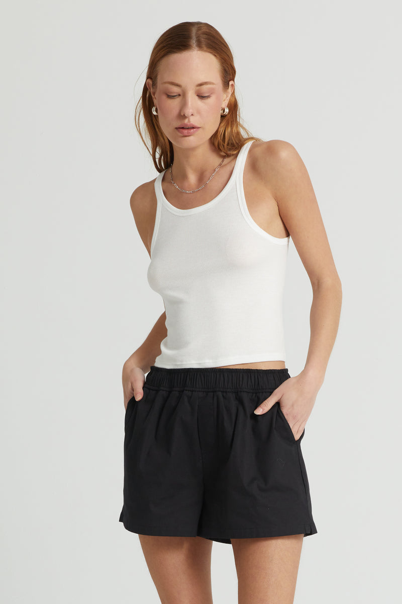 Cropped Rib Tank