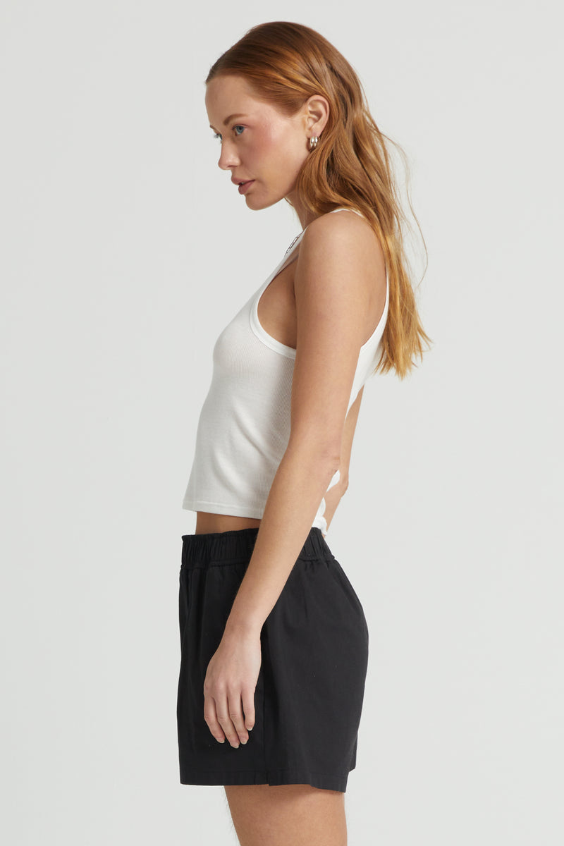 Cropped Rib Tank