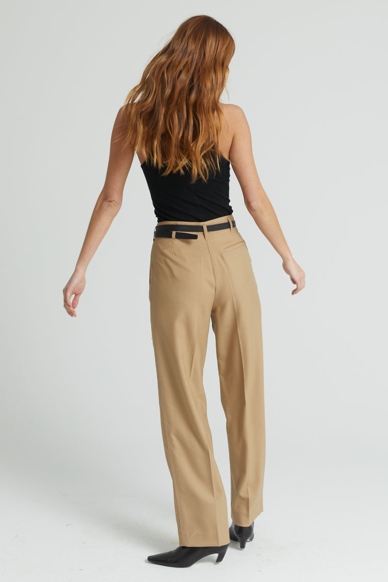 High Waisted Straight Leg Trousers - Almina Concept