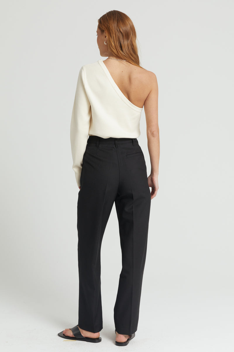 One Shoulder Long Sleeve Knit Top - Almina Concept