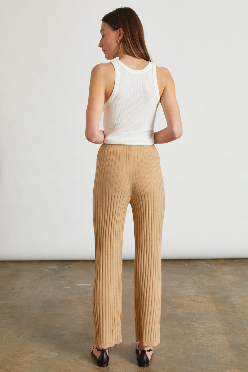 Ribbed Knit Pants - Almina Concept