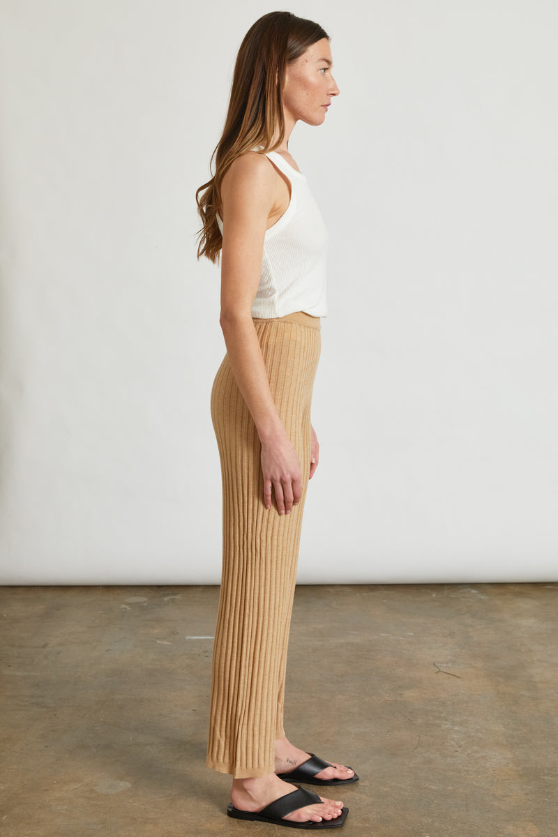 Ribbed Knit Pants - Almina Concept