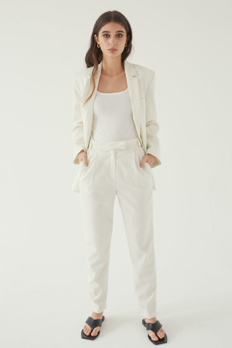 High Waisted Pleated Trouser - Almina Concept