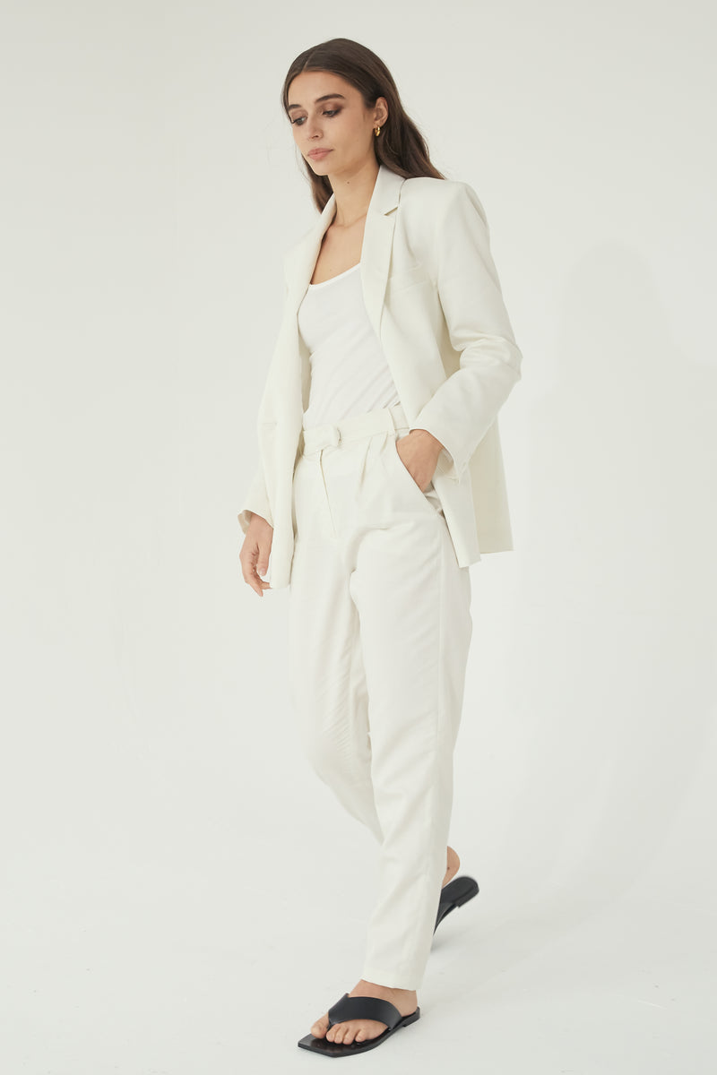 High Waisted Pleated Trouser - Almina Concept