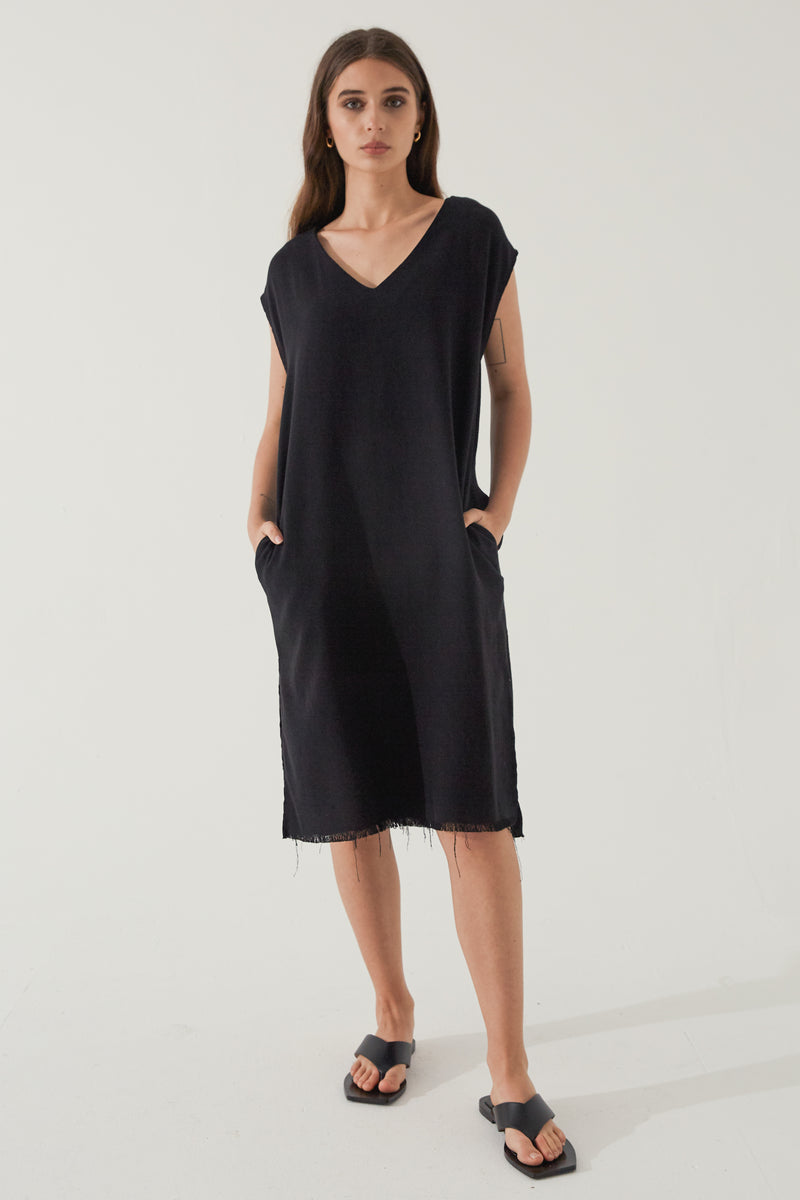 V Neck Dress - Almina Concept